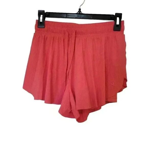 Joy Lab Women's Hot Coral Nylon/Spandex Butterfly Drawstring Shorts - Picture 5 of 8